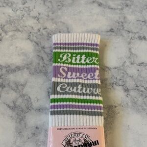 90s Y2K Vintage Retro Juicy Couture Multicolor Stripe Socks Bitter Sweet Couture